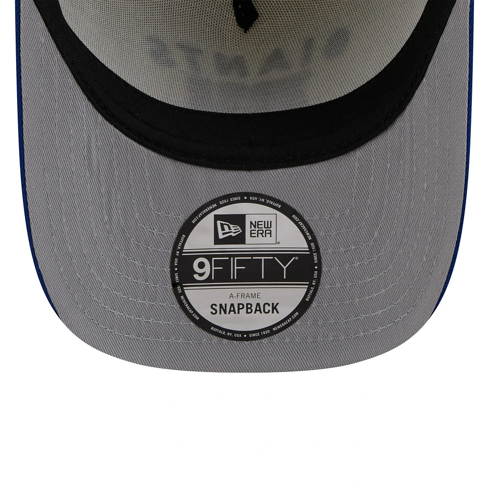 Men's New Era  Cream/Royal New York Giants 2025 NFL Draft A-Frame 9FIFTY Snapback Hat