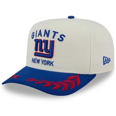 Men's New Era  Cream/Royal New York Giants 2025 NFL Draft A-Frame 9FIFTY Snapback Hat