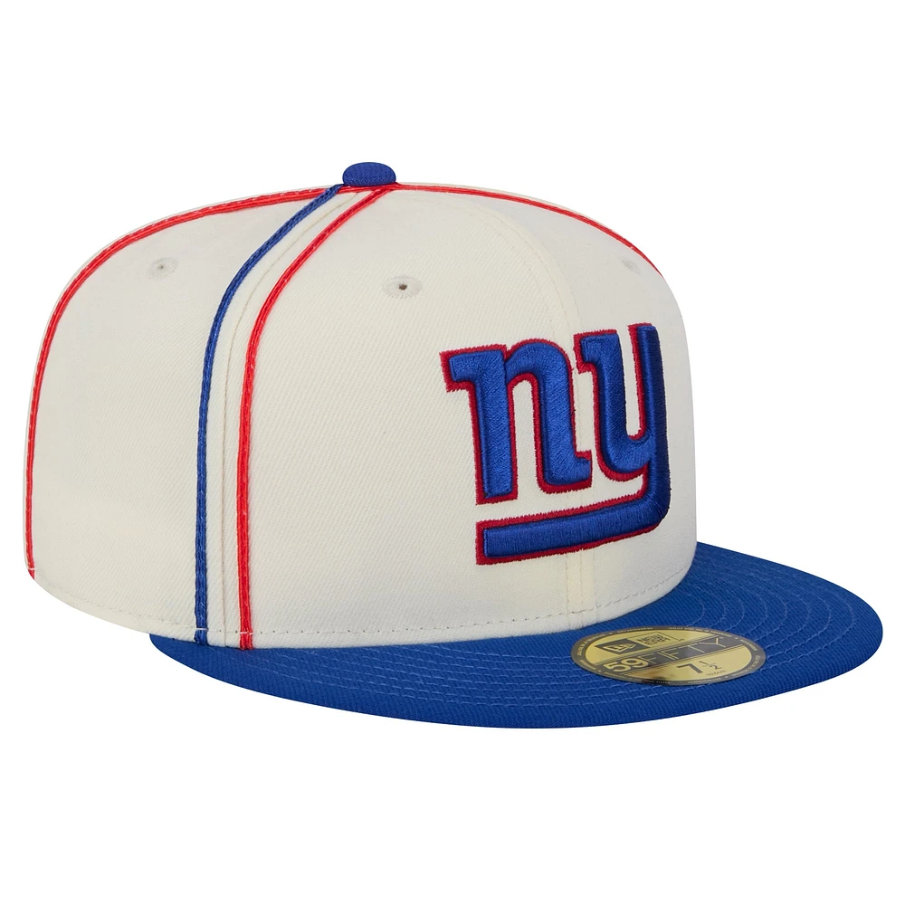 Men's New Era Cream York Giants Soutache 59FIFTY Fitted Hat