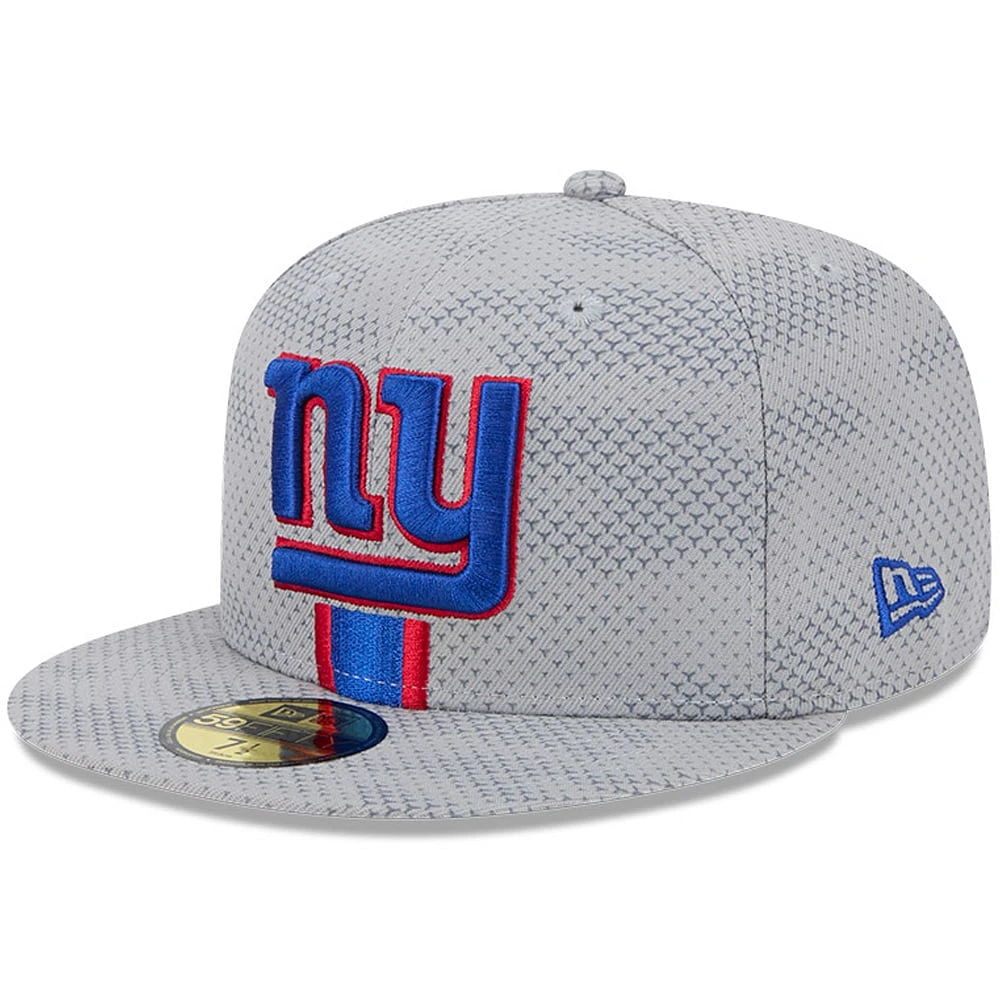 Men's New Era Gray York Giants 2024 Sideline 59FIFTY Fitted Hat