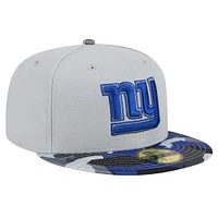 Men's New Era Gray York Giants Active Camo 59FIFTY Fitted Hat