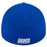 Men's New Era Gray York Giants Active Visor Trim 39THIRTY Flex Hat