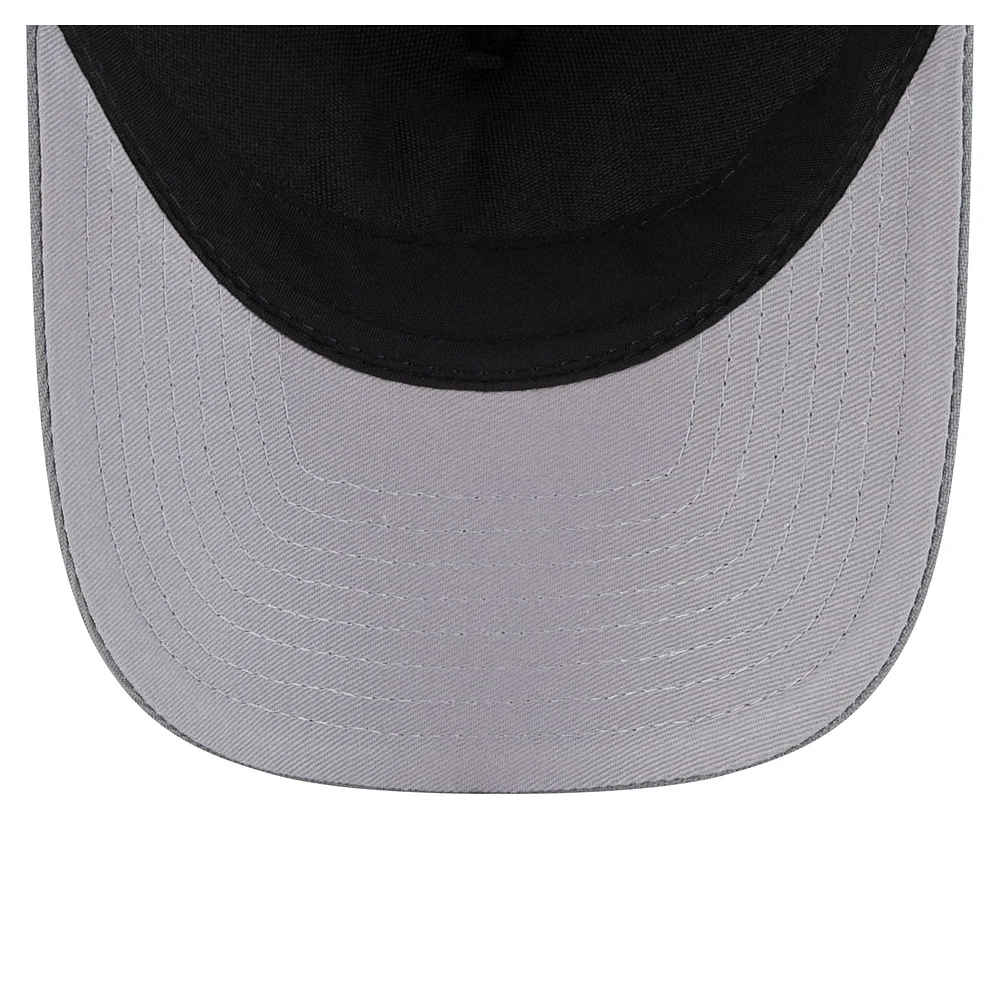 Men's New Era Gray New York Giants Domain A-Frame Trucker 9FORTY Adjustable Hat