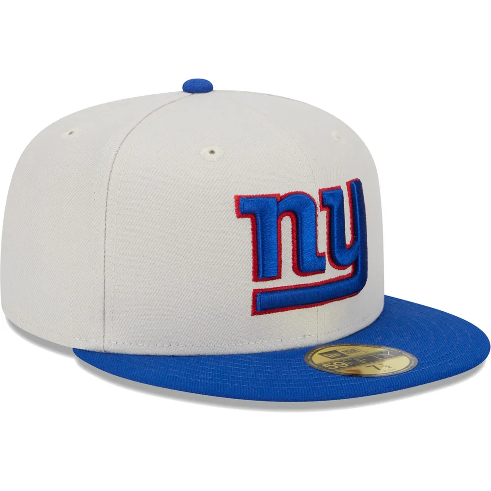 Men's New Era Khaki/Royal York Giants Super Bowl Champions Patch 59FIFTY Fitted Hat