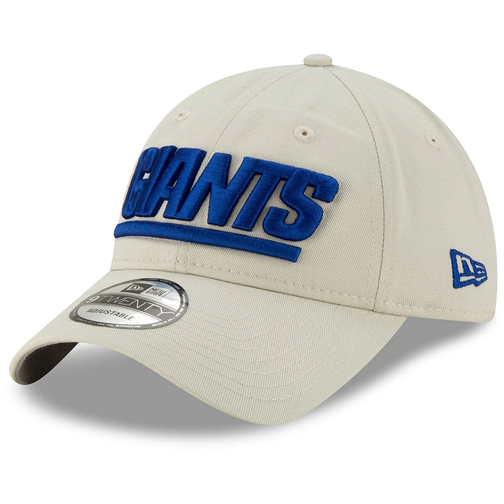 Men's New Era Khaki New York Giants Wordmark Playmaker 9TWENTY Adjustable Hat