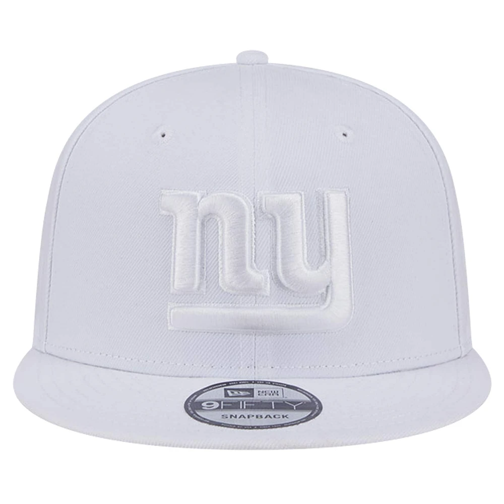Men's New Era New York Giants Main White on White 9FIFTY Snapback Hat