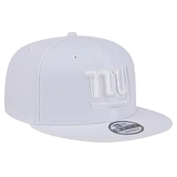 Men's New Era New York Giants Main White on White 9FIFTY Snapback Hat