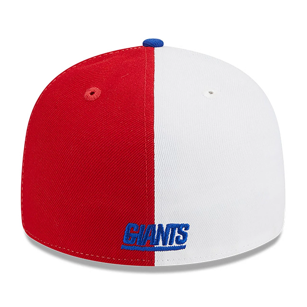 Casquette ajustée 59FIFTY Sideline Low Profile des Giants de New York 2023 Era pour homme, rouge/royal