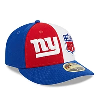 Casquette ajustée 59FIFTY Sideline Low Profile des Giants de New York 2023 Era pour homme, rouge/royal