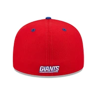 Casquette ajustée 59FIFTY New Era Red/Royal York Giants Flipside 2Tone pour homme