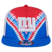 Men's New Era Red/Royal New York Giants Throwback Dye Golfer Snapback Hat