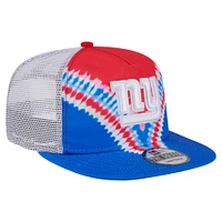 Men's New Era Red/Royal New York Giants Throwback Dye Golfer Snapback Hat