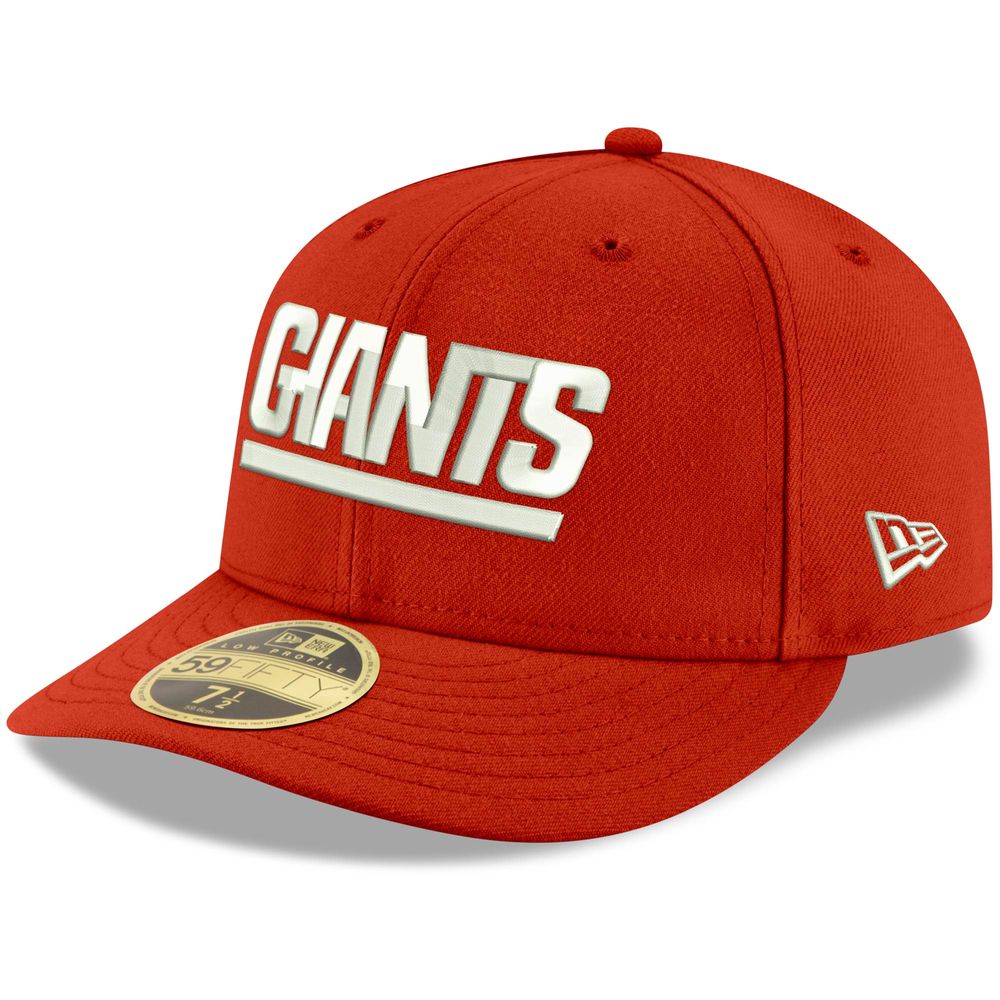 Men's New Era Red York Giants Omaha Throwback Low Profile 59FIFTY Fitted Hat