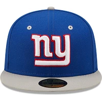 Men's New Era  Royal/Gray York Giants Flipside 2Tone 59FIFTY Fitted Hat