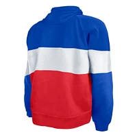 Sweat à capuche raglan New Era Royal/Red York Giants Big & Tall Current Team en molleton blocs de couleurs pour homme