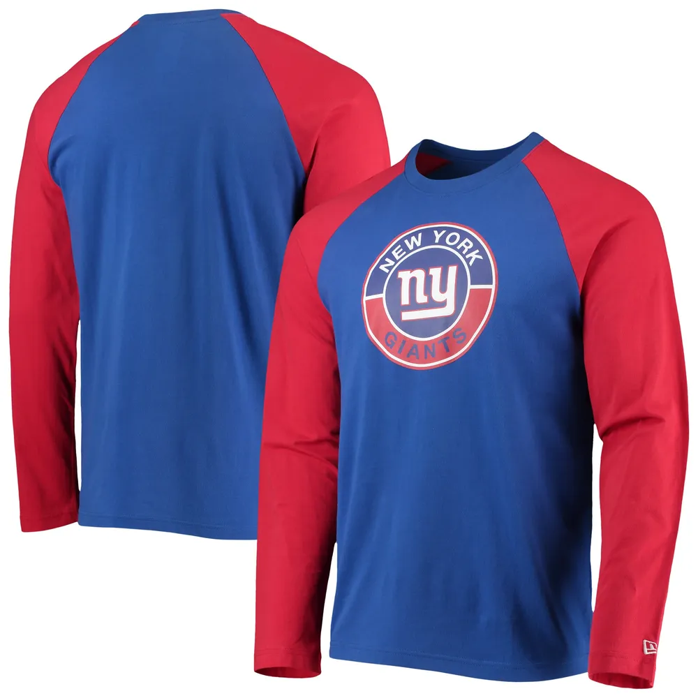 Lids New York Giants Era League Raglan Long Sleeve T-Shirt - Royal/Red