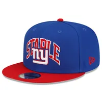 Casquette ajustable 9FIFTY Snapback NFL x Staple Collection des New York Giants New Era pour hommes, bleu royal/rouge