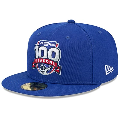 Casquette ajustée 59FIFTY New Era Royal York Giants 100e saison pour homme