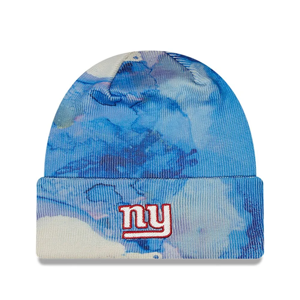 NWE GIANTS ROYAL 22 NFL SIDELINE INK DYE CUFFED KNIT. HATMNNPM