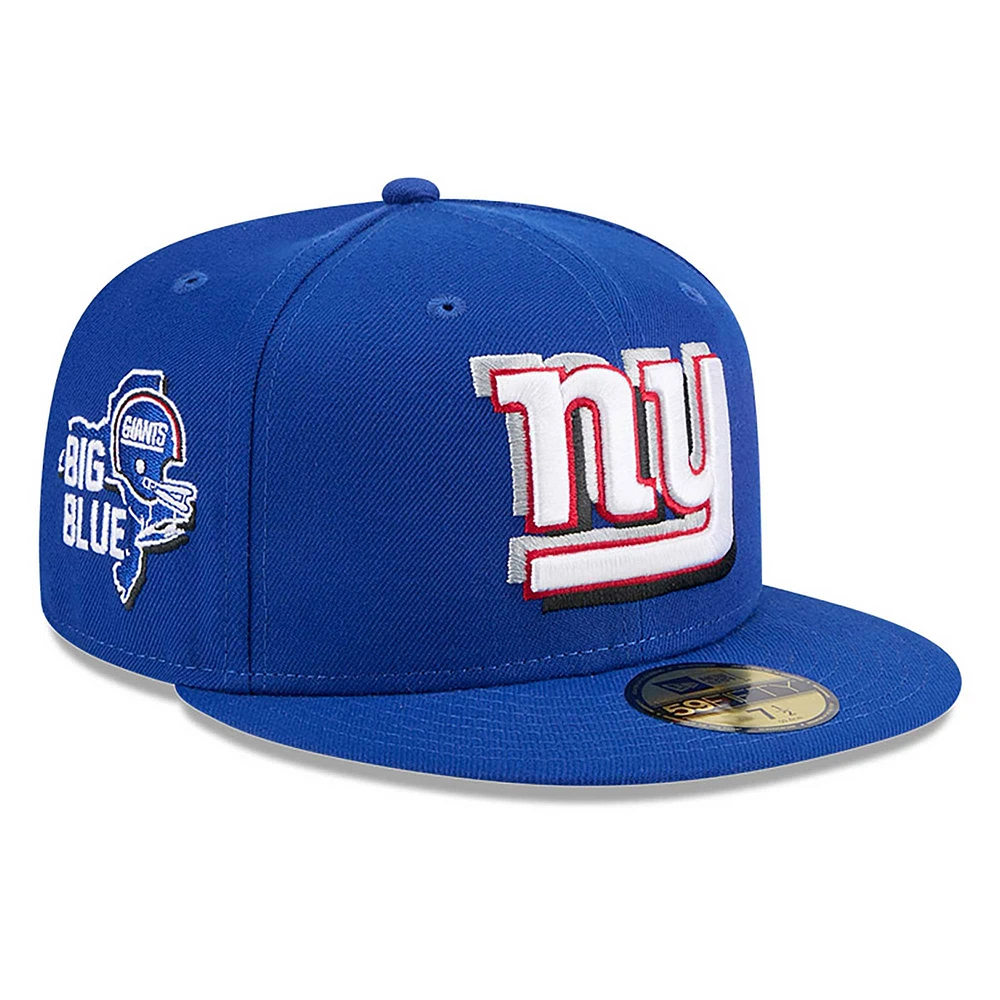 Men's New Era  Royal York Giants 2024 NFL Draft 59FIFTY Fitted Hat