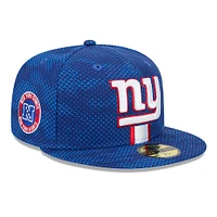 Casquette ajustée 59FIFTY New Era Royal York Giants 2024 Sideline pour homme