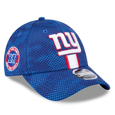 Casquette extensible à bouton-pression New Era Royal New York Giants 2024 Sideline 9FORTY pour homme