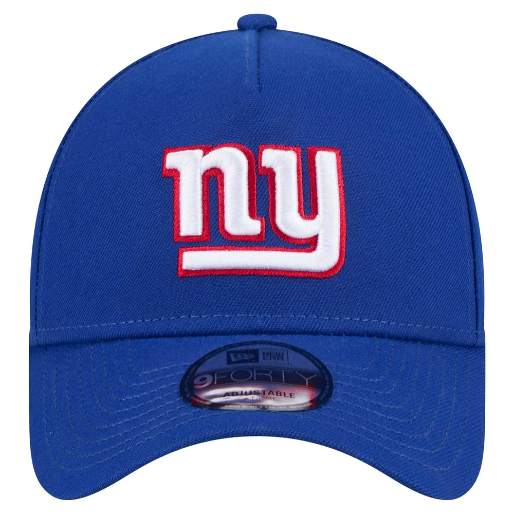 Casquette ajustable New Era Royal New York Giants A-Frame 9FORTY pour homme