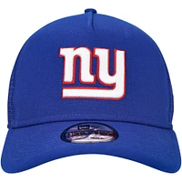 Casquette ajustable 9FORTY New Era Royal New York Giants A-Frame Trucker pour homme