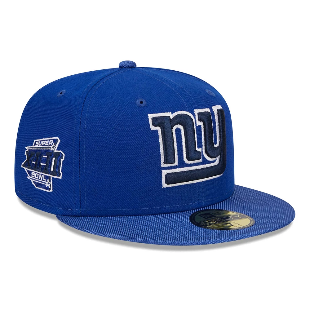 Casquette ajustée Active Ballistic 59FIFTY Royal New York Giants Era pour homme