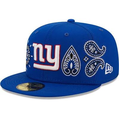 Men's New Era White New York Giants Omaha Throwback 59FIFTY Fitted Hat