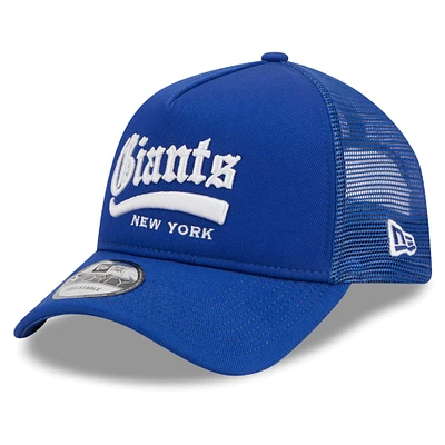 Casquette réglable New Era Royal New York Giants Caliber Trucker 9FORTY pour hommes