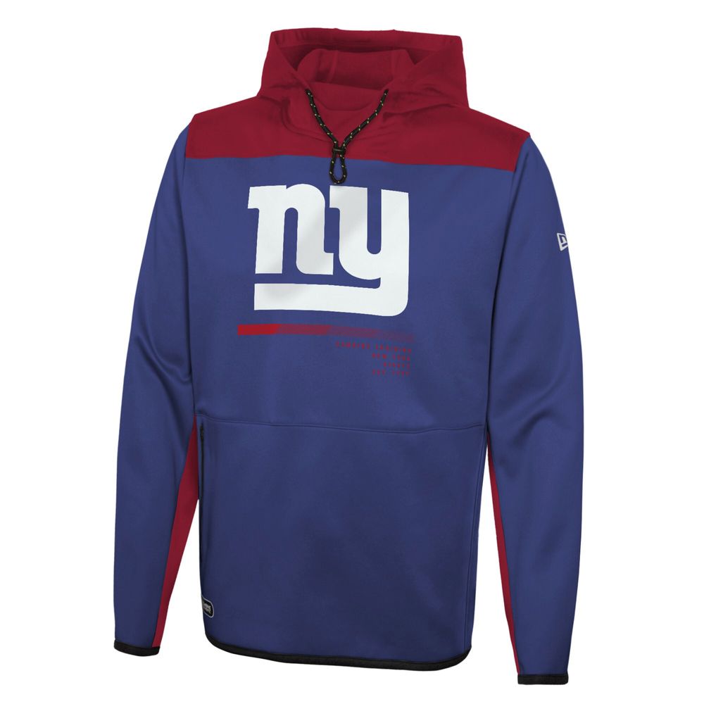 Men's New Era Royal York Giants Combine Authentic Hard Hitter Pullover Hoodie