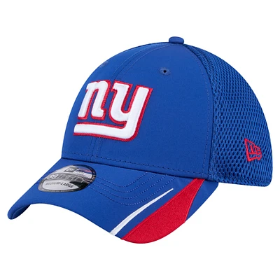 Casquette New Era Royal York Giants Game Day Linear 39THIRTY Flex pour homme