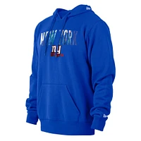 Men's New Era Royal York Giants Ink Dye Pullover Hoodie