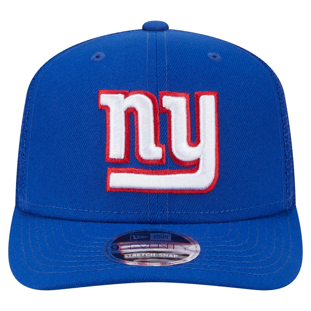 Men's New Era Royal New York Giants Main Trucker 9SEVENTY Stretch-Snap Hat