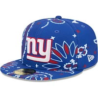 Casquette ajustée 59FIFTY Royal New York Giants Paisley pour hommes Era