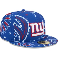 Casquette ajustée 59FIFTY Royal New York Giants Paisley pour hommes Era