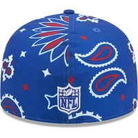 Casquette ajustée 59FIFTY Royal New York Giants Paisley pour hommes Era