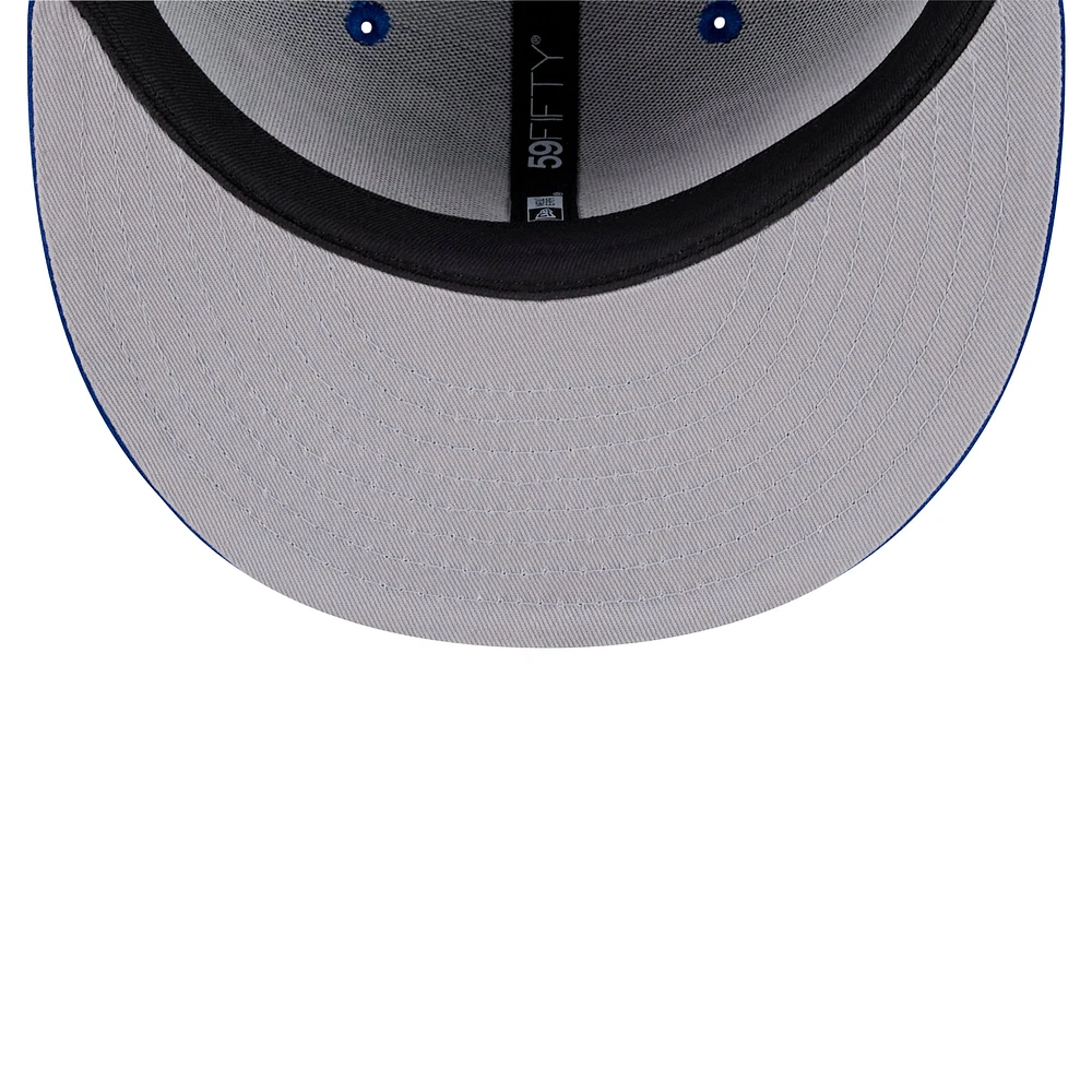 Casquette ajustée New Era Royal York Giants Script Sided 59FIFTY pour homme