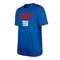 Men's New Era  Royal York Giants Third Down Puff Print T-Shirt