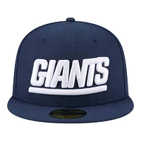 Casquette ajustée New Era Royal York Giants Wordmark Main 59FIFTY pour homme