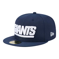 Casquette ajustée New Era Royal York Giants Wordmark Main 59FIFTY pour homme