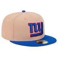 Men's New Era Tan York Giants  Logo Main 59FIFTY Fitted Hat