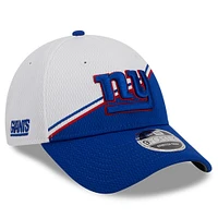 Casquette réglable New Era 2023 Sideline 9FORTY pour homme des Giants de New York, blanc/royal