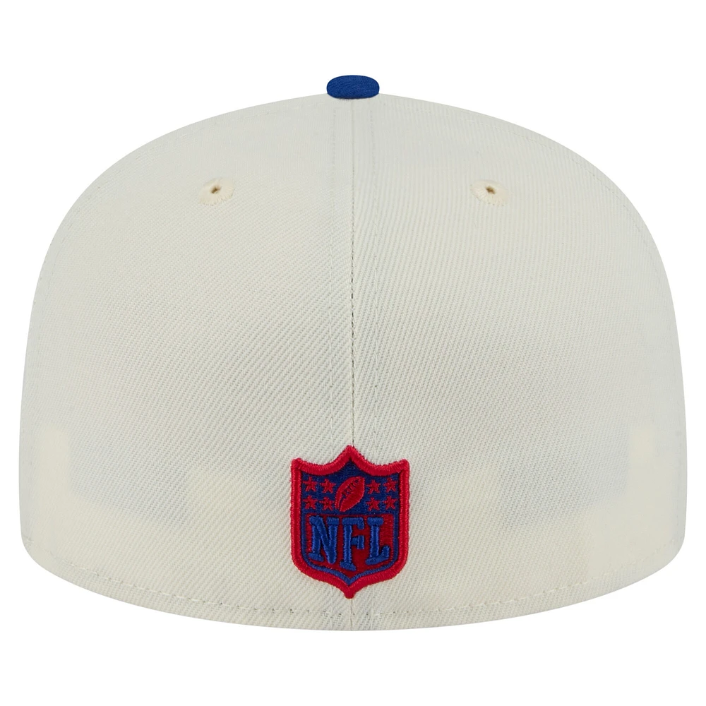 Casquette ajustée New Era 59FIFTY pour homme, blanc/bleu roi, des York Giants