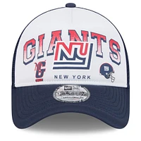 Casquette ajustable New Era New York Giants Retro Wordmark A-Frame 9FORTY pour homme, blanche/bleue