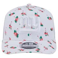 Men's New Era White New York Giants Adventure Flamingo Pattern 9SEVENTY Stretch-Snap Hat
