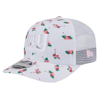 Men's New Era White New York Giants Adventure Flamingo Pattern 9SEVENTY Stretch-Snap Hat