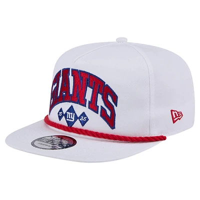 Men's New Era White New York Giants Diamond Golfer Snapback Hat