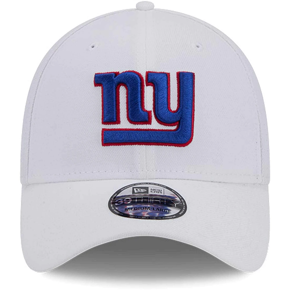 Men's New Era White York Giants Main 39THIRTY Flex Hat